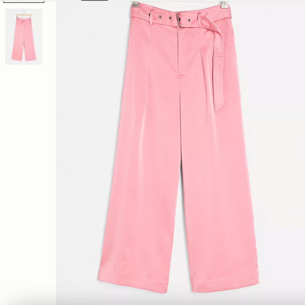 Valma Cropped Wide Leg Chic Glam Trouser Belted Hipster Party Classy Hip Pants